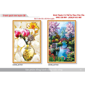 Gạch tranh 3D Kim Tuyến KT14