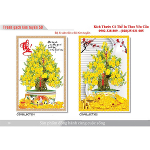 Gạch tranh 3D Kim Tuyến KT20