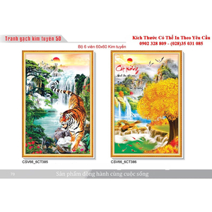 Gạch tranh 3D Kim Tuyến KT48