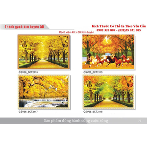 Gạch tranh 3D Kim Tuyến KT05