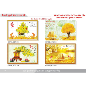 Gạch tranh 3D Kim Tuyến KT59