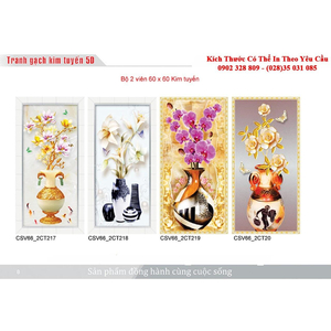 Gạch tranh 3D Kim Tuyến KT60