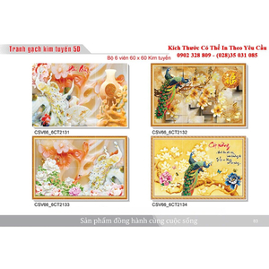 Gạch tranh 3D Kim Tuyến KT61