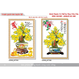 Gạch tranh 3D Kim Tuyến KT62