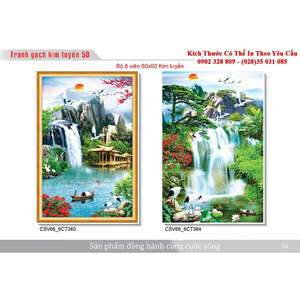 Gạch tranh 3D Kim Tuyến KT65