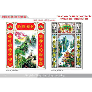 Gạch tranh 3D Kim Tuyến KT66