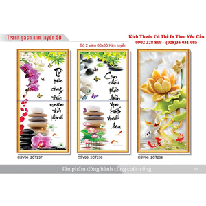 Gạch tranh 3D Kim Tuyến KT68