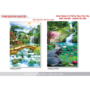 Gạch tranh 3D Kim Tuyến KT07