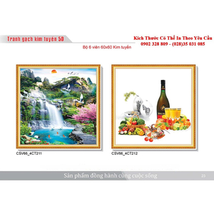 Gạch tranh 3D Kim Tuyến KT77