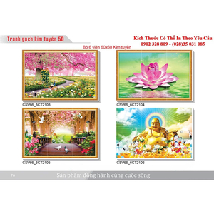 Gạch tranh 3D Kim Tuyến KT08