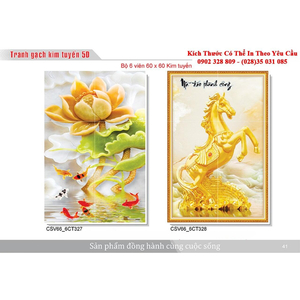 Gạch tranh 3D Kim Tuyến KT82