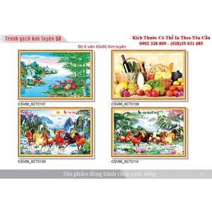 Gạch tranh 3D Kim Tuyến KT04