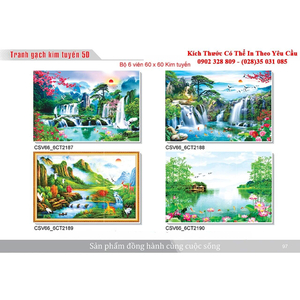 Gạch tranh 3D Kim Tuyến KT13