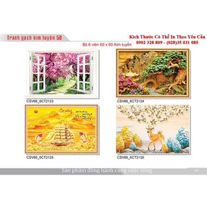 Gạch tranh 3D Kim Tuyến KT16