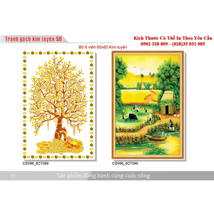 Gạch tranh 3D Kim Tuyến KT19