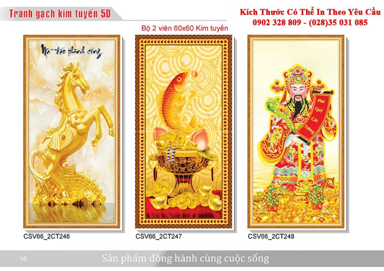 Gạch tranh 3D Kim Tuyến KT26