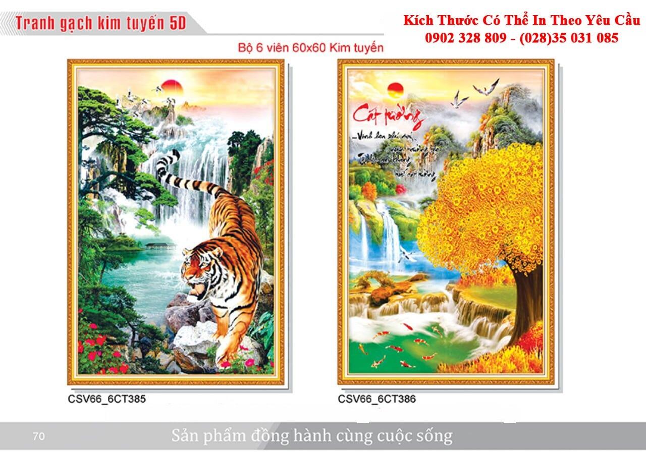 Gạch tranh 3D Kim Tuyến KT48