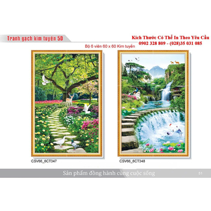 Gạch tranh 3D Kim Tuyến KT90