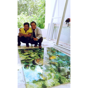 Cung cấp gạch tranh 3d lát nền nhà Nghệ sĩ Hồng Tơ