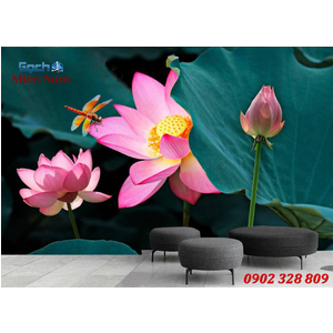 TRANH GẠCH MEN HOA SEN HSM139