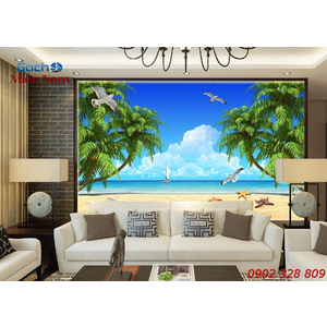Gạch Tranh 3d Mây Biển CB25