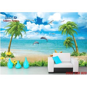 Gạch Tranh 3d Mây Biển CB32