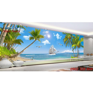 Gạch Tranh 3d Mây Biển CB36