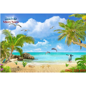 Gạch Tranh 3d Mây Biển CB40