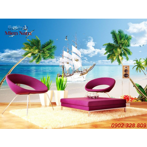 Gạch Tranh 3d Mây Biển CB44
