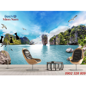 Gạch Tranh 3d Mây Biển CB45