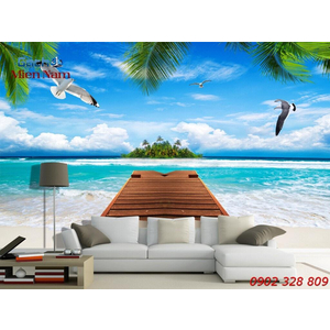 Gạch Tranh 3d Mây Biển CB47