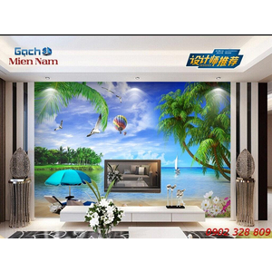 Gạch Tranh 3d Mây Biển CB49