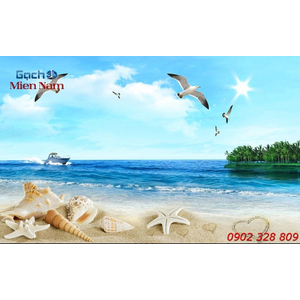 Gạch Tranh 3d Mây Biển CB50