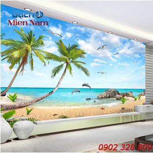 Gạch Tranh 3d Mây Biển CB51