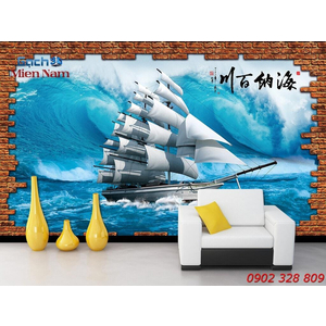 Gạch Tranh 3d Mây Biển CB53