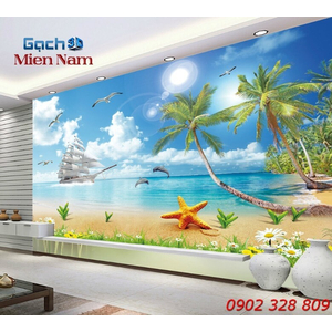 Gạch Tranh 3d Mây Biển CB54