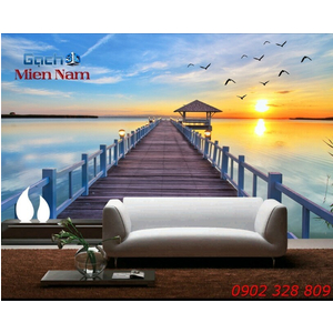 Gạch Tranh 3d Mây Biển CB46