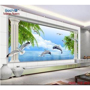 Gạch Tranh 3D Cảnh Biển CB23