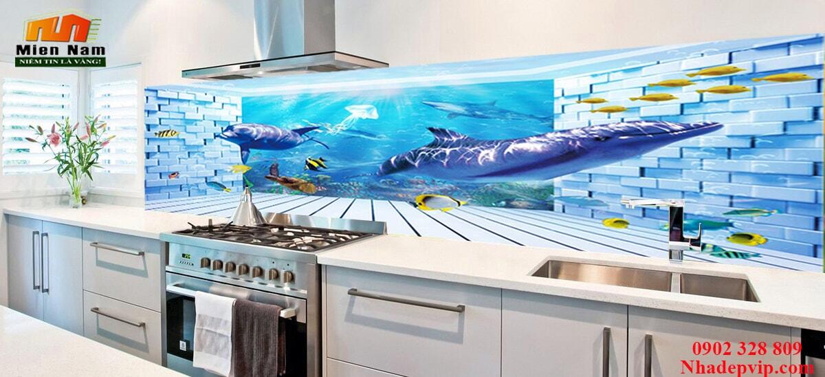 gach tranh 3d op bep