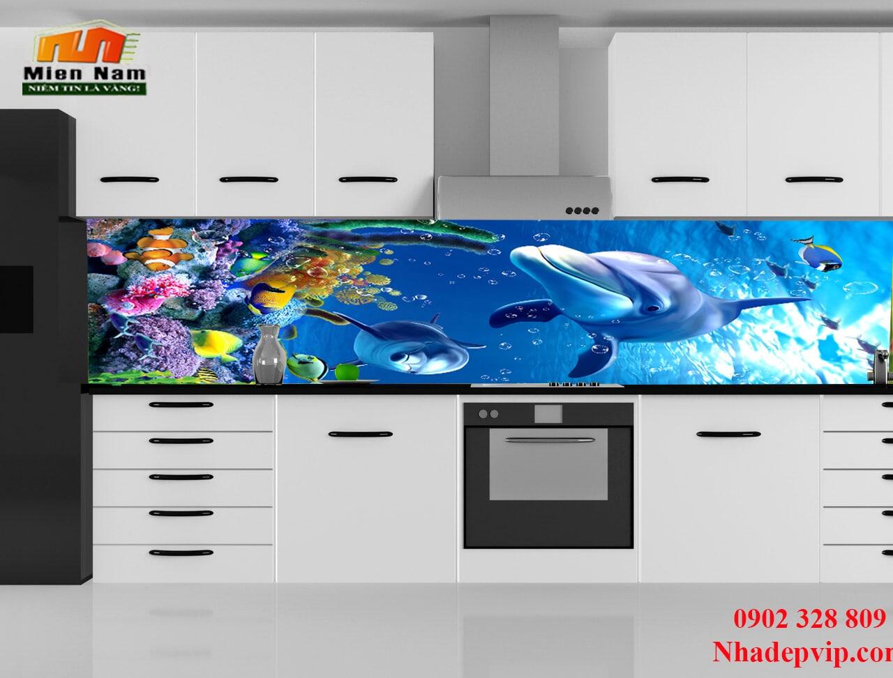 gach tranh 3d op bep