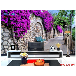 Gạch tranh 3d ốp tường Phòng ngủ HTM92