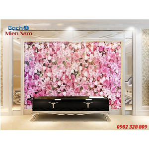Gạch tranh 3d ốp tường Phòng ngủ HTM89
