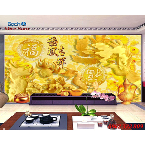 Gạch 3d Phòng Khách CP214