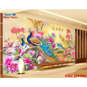 Gạch tranh 3d Phượng Hoàng CP35