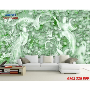 Gạch tranh 3d Phượng Hoàng CP46