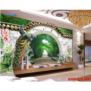 Gạch tranh 3d Phượng Hoàng CP48