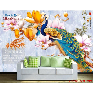 Gạch tranh 3d Phượng Hoàng CP53