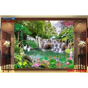 Gạch Tranh 3D Sơn Thủy STM36