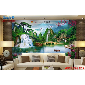 Gạch Tranh 3D Sơn Thủy hữu tình