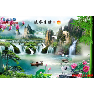 Gạch Tranh 3D Sơn Thủy STM38